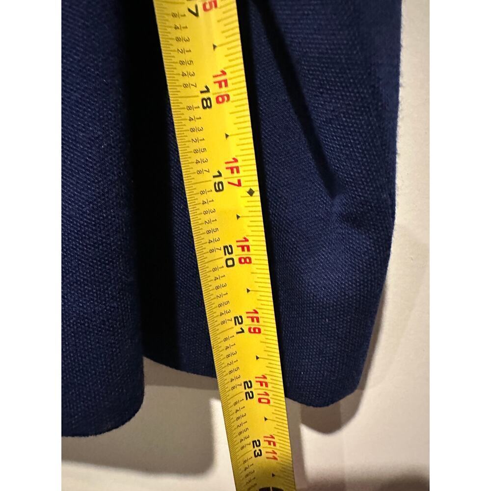 Size M Merino Wool Vintage Blazer Blue Academia Crest Preppy Clueless FLAWED - Picture 7 of 11